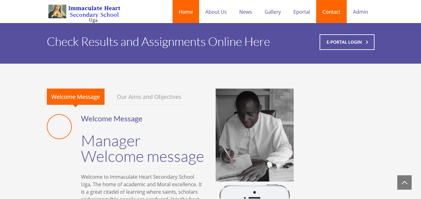 Immaculate Heart Secondary School  – Website and Software