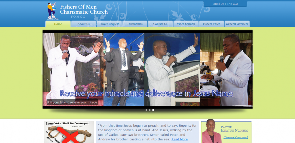 The Fishers of Men Charismatic Church Website Developer